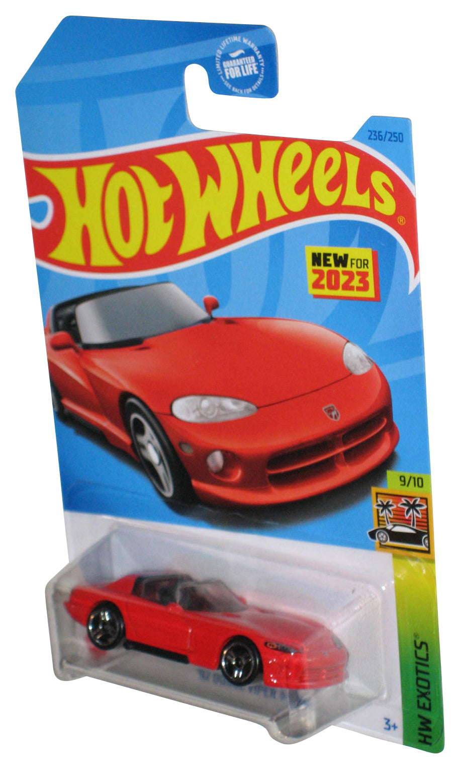 Hot Wheels HW Exotics 9/10 (2023) Red '92 Dodge Viper RT/10 Car 236/250