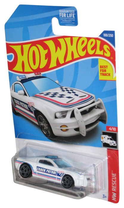 Hot Wheels HW Rescue 4/10 (2021) White Ford Mustang GT Concept Track Patrol Police Car 188/250