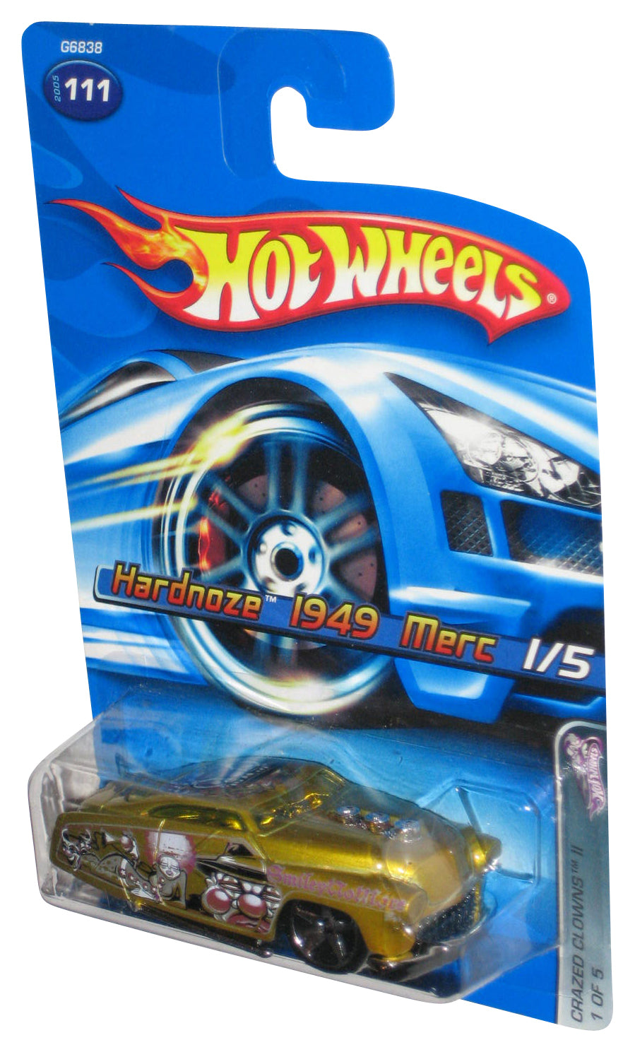 Hot Wheels Crazed Clowns II 1/5 Hardnoze 1949 Merc (2005) Gold Toy Car #111