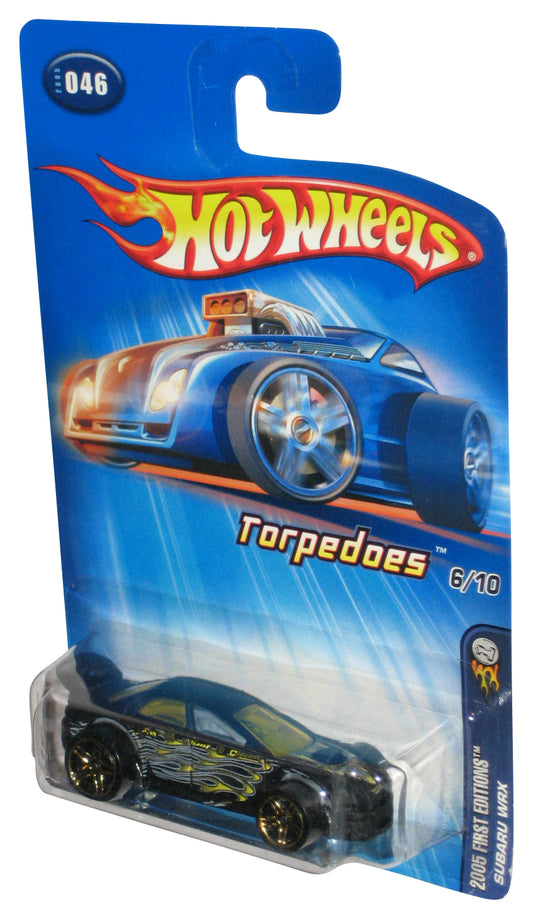 Hot Wheels Torpedoes 6/10 2005 First Editions Black Subaru WRX Toy Car #046