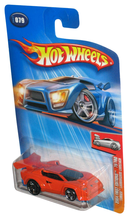 Hot Wheels 2004 First Editions 79/100 Orange Tooned Lamborghini Countach Car #079
