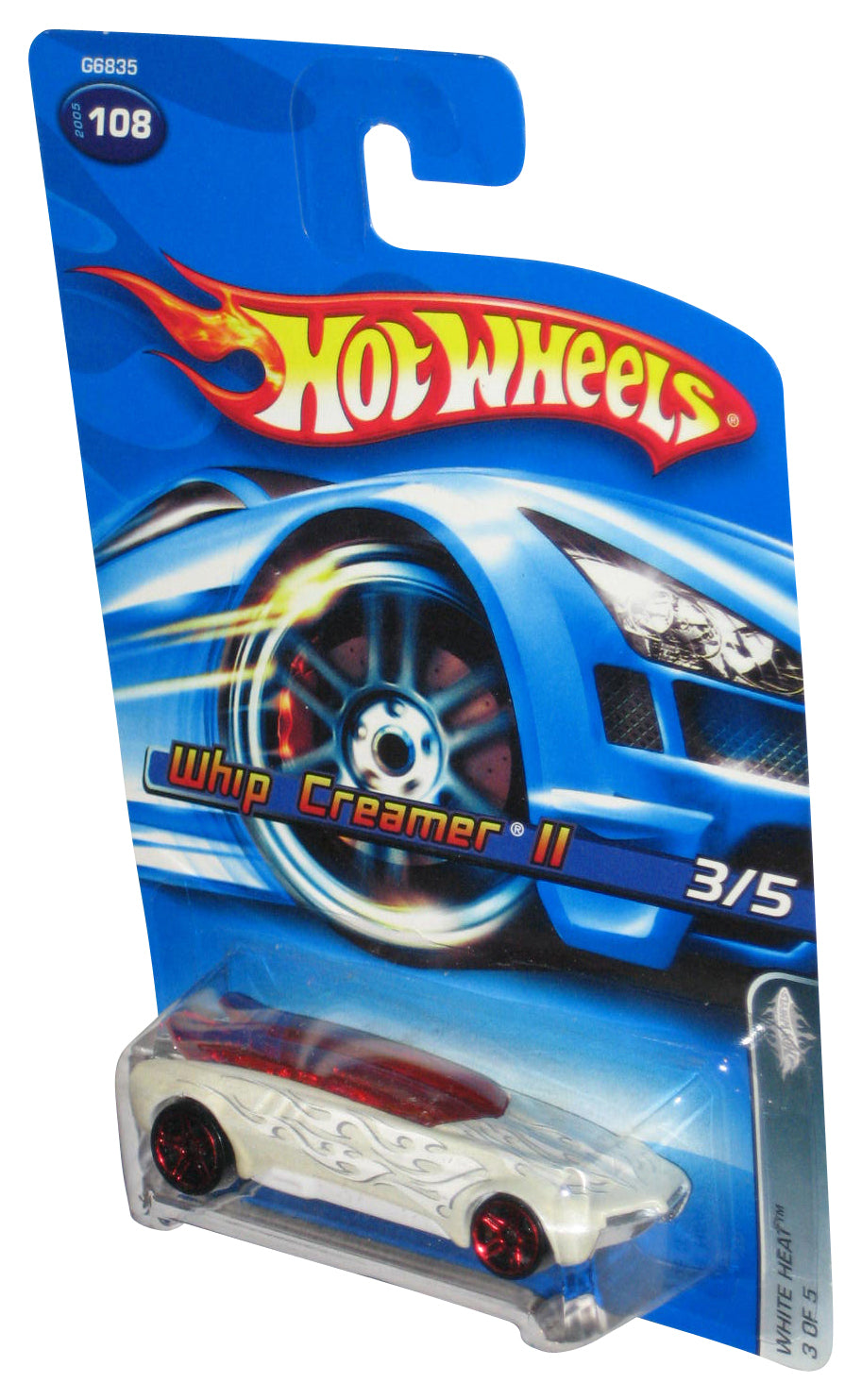 Hot Wheels White Heat 3/5 (2005) Whip Creamer II Toy Car #108