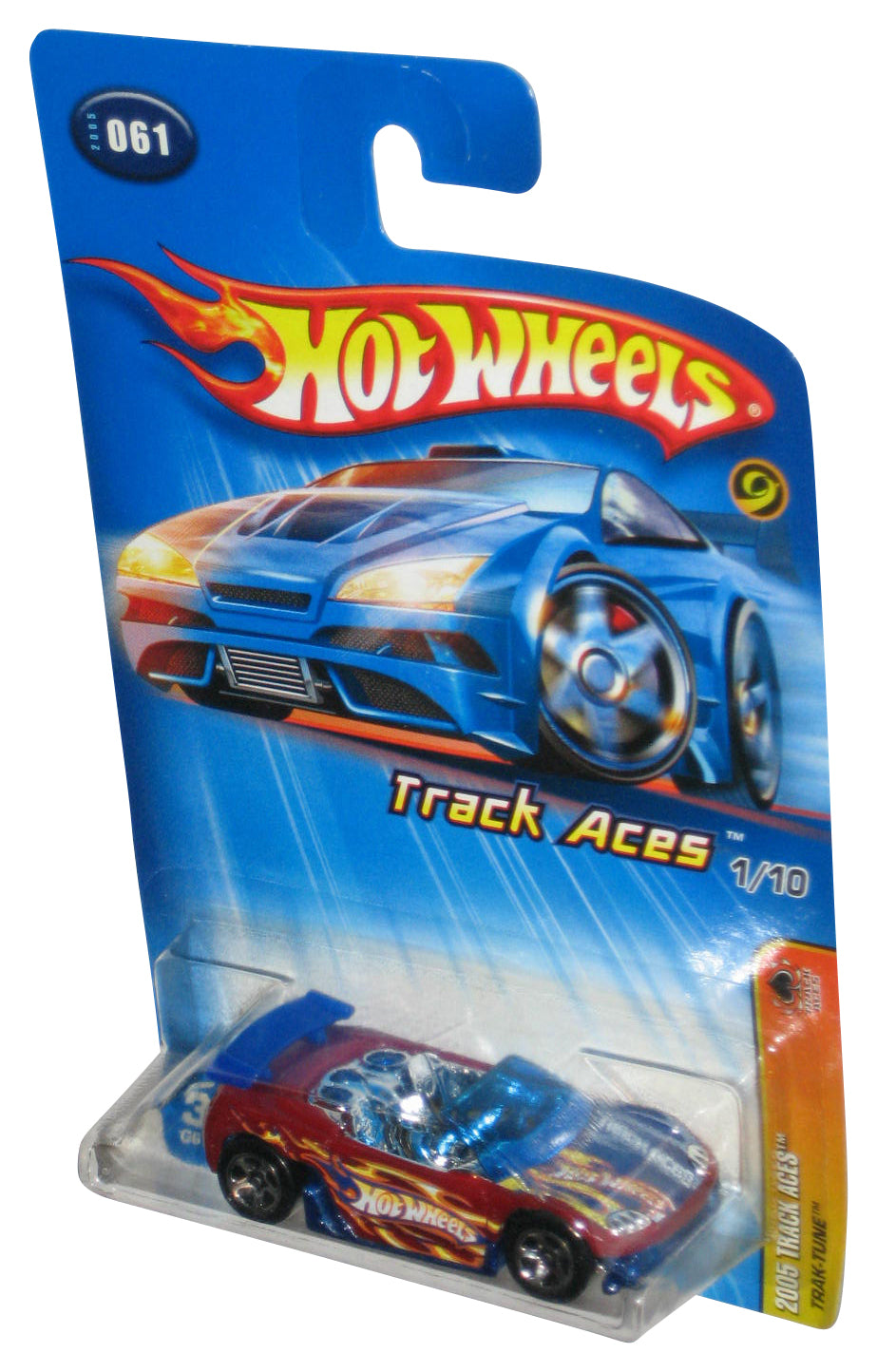 Hot Wheels Track Aces 1/10 (2005) Trak-Tune Red Toy Car #061