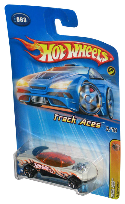 Hot Wheels Track Aces 3/10 (2005) Flashfire White Toy Car #063