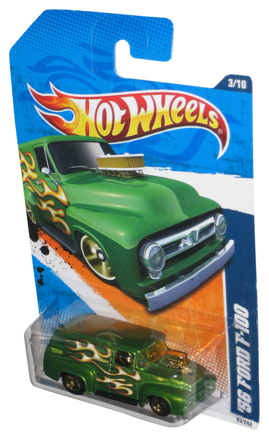 Hot Wheels Heat Fleet '11 3/10 Green '56 Ford F-100 Toy Car 93/244