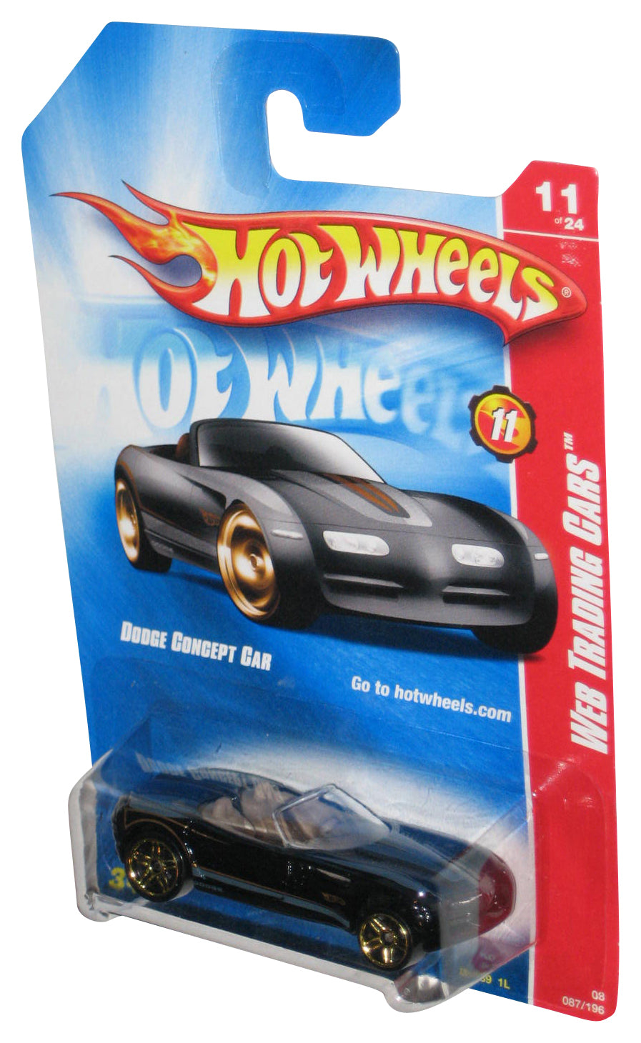 Hot Wheels Web Trading Cars 11/24 (2007) Black Dodge Concept Car 087/196
