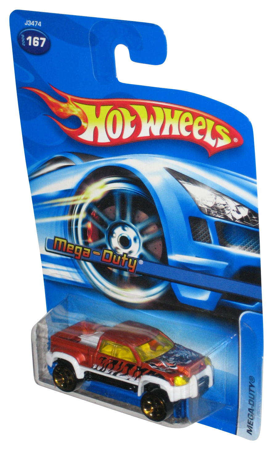Hot Wheels Mega-Duty (2006) Rust Gold & White Toy Truck #167