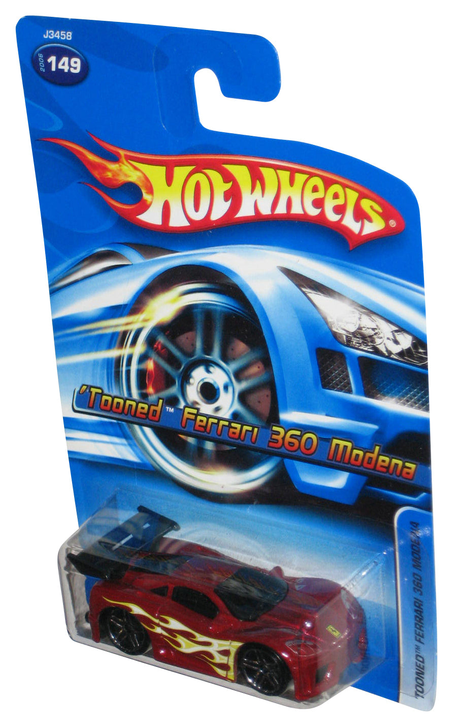 Hot Wheels Tooned Ferrari 360 Modena (2006) Mattel Red Toy Car #149
