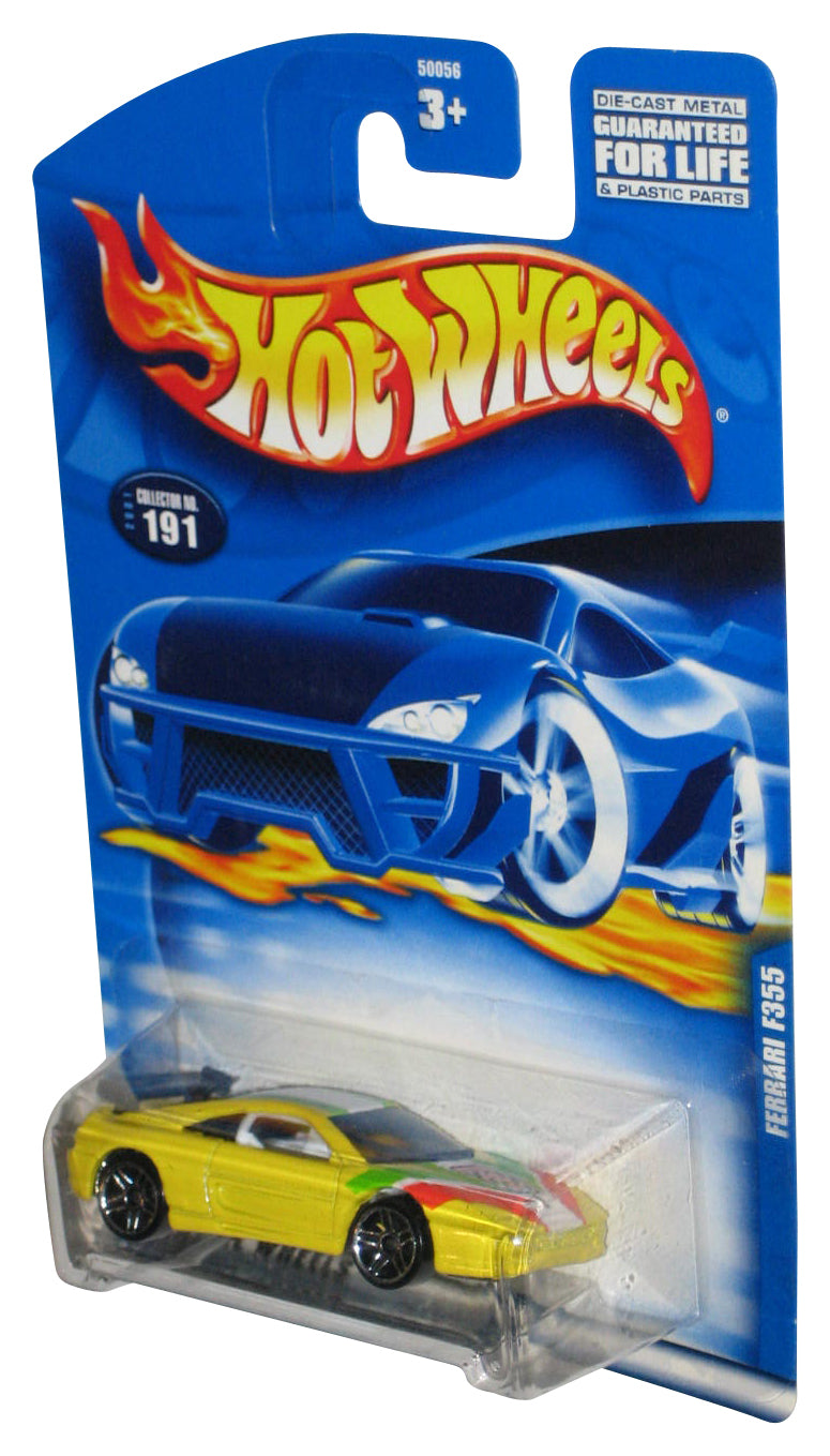 Hot Wheels Ferrari F355 (2001) Mattel Yellow Die-Cast Toy Car #191