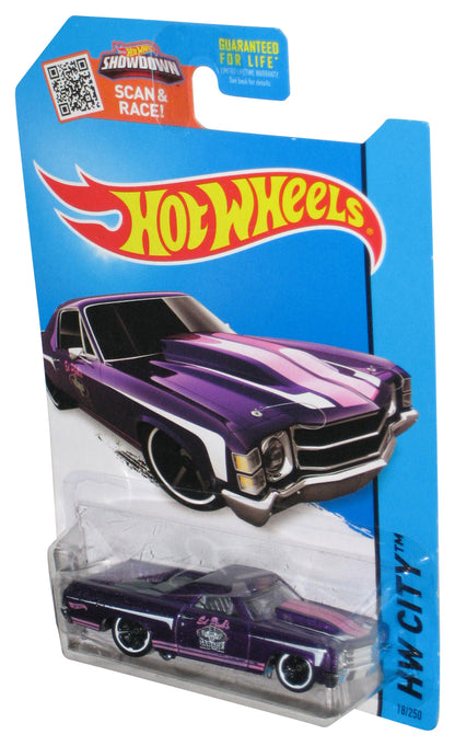 Hot Wheels HW City (2013) Mattel Purple '71 El Camino Toy Car 18/250 - (Plastic Small Dent)