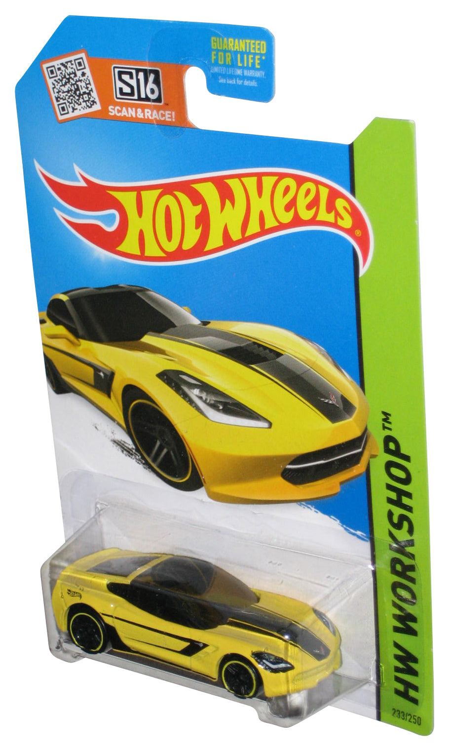 Hot Wheels HW Workshop (2013) Yellow '14 Corvette Stingray Toy Car 233/250
