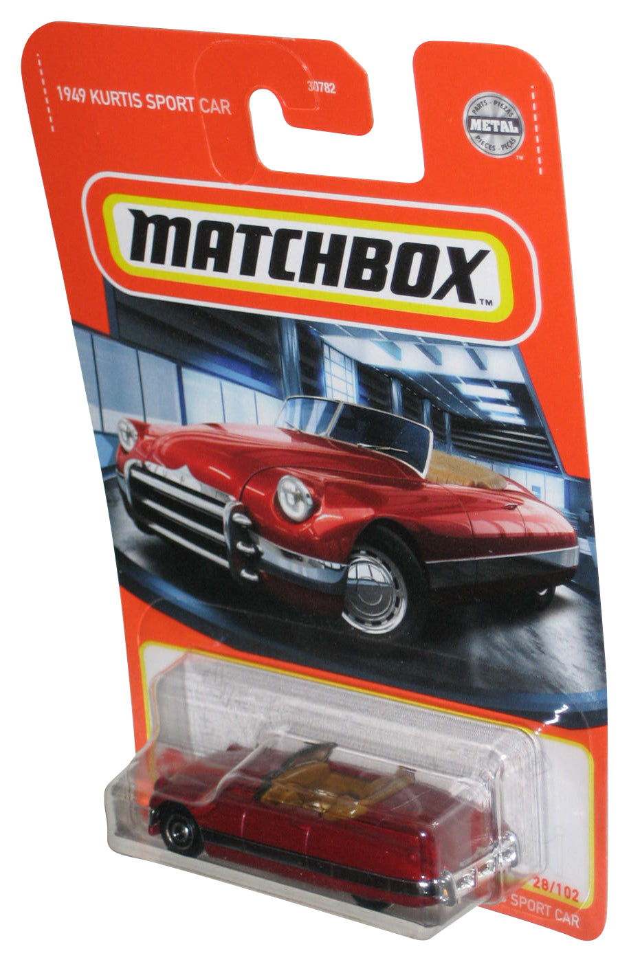 Matchbox Metal (2021) Red 1949 Kurtis Sport Toy Car 28/102
