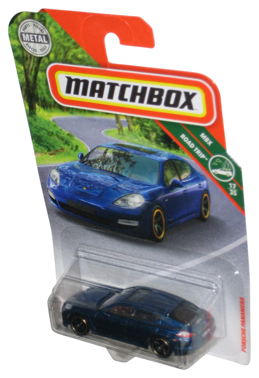 Matchbox MBX Road Trip 17/35 (2018) Blue Porsche Panamera Toy Car 26/125