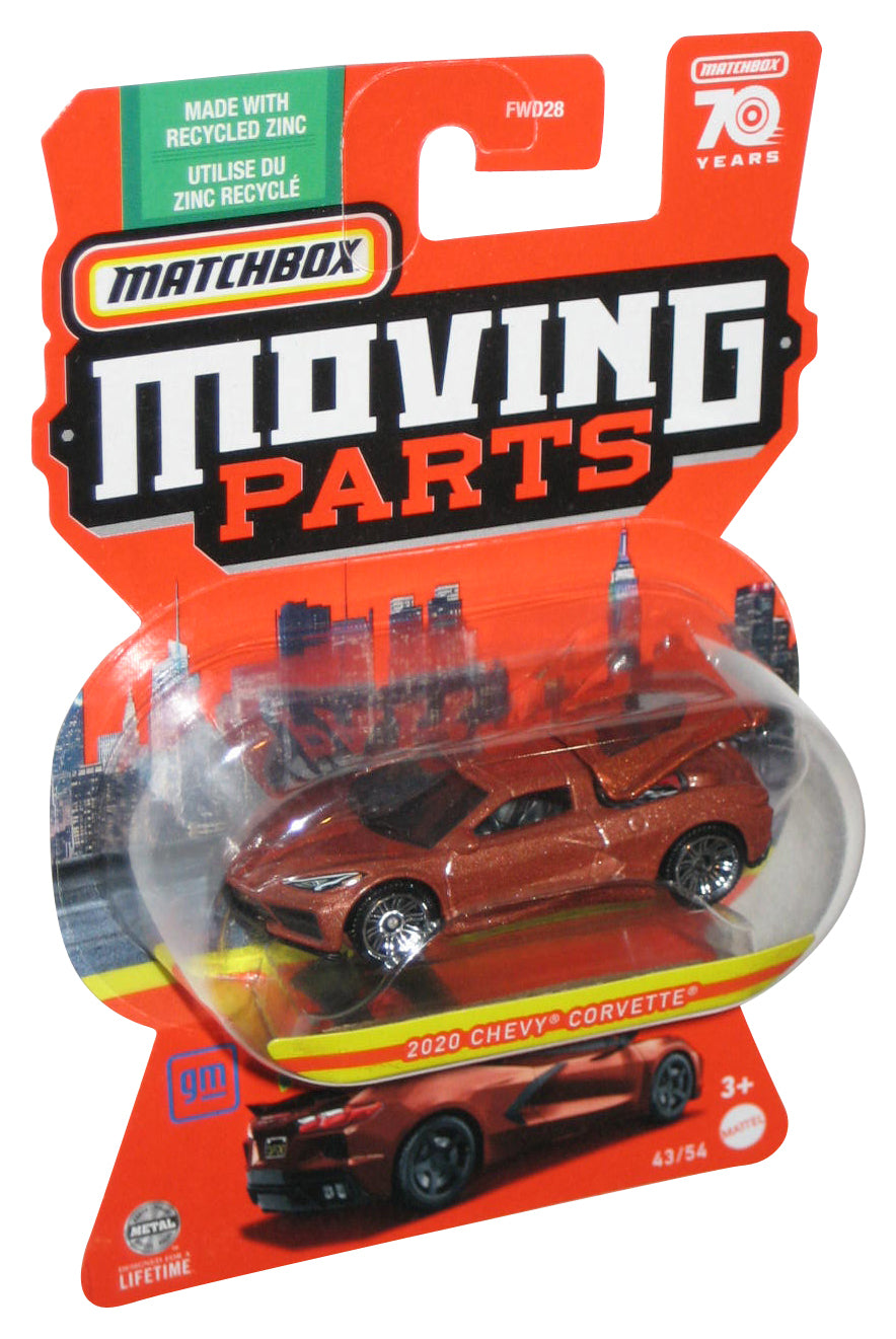Matchbox Moving Parts (2022) Brown 2020 Chevy Corvette Toy Car 43/54