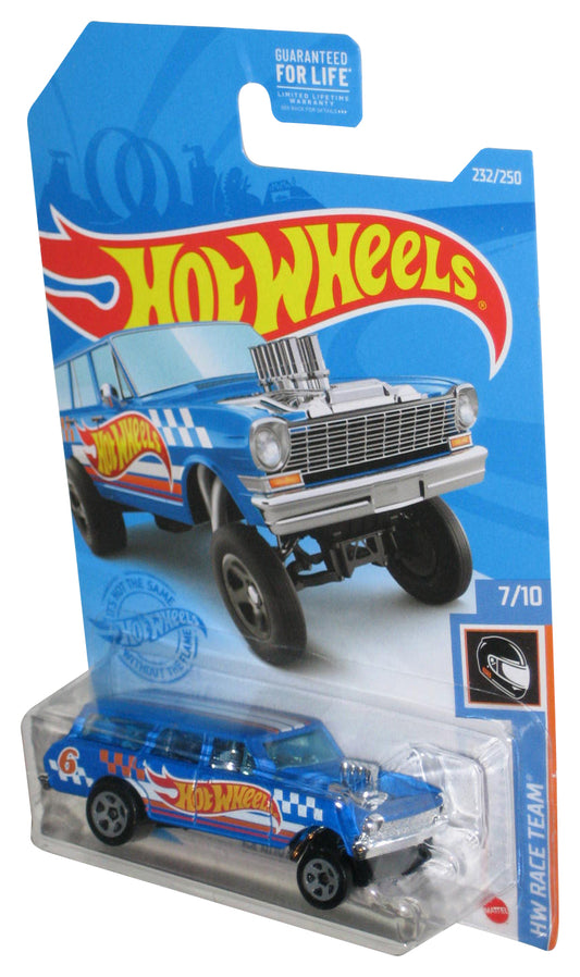 Hot Wheels HW Race Team 7/10 (2020) Blue '64 Nova Wagon Gasser Car 232/250