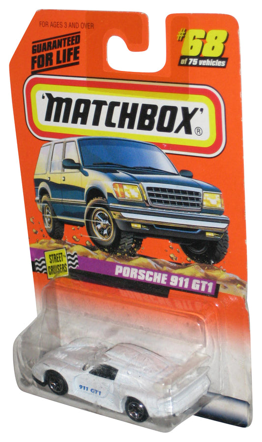 Matchbox Street Cruisers (1997) White Porsche 911 GT1 Toy Car 68/75 - (Dented Plastic)