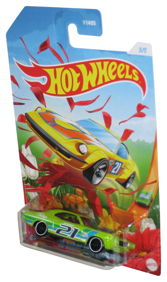 Hot Wheels Green '70 Dodge Hemi Challenger (2020) Mattel Toy Car 3/5