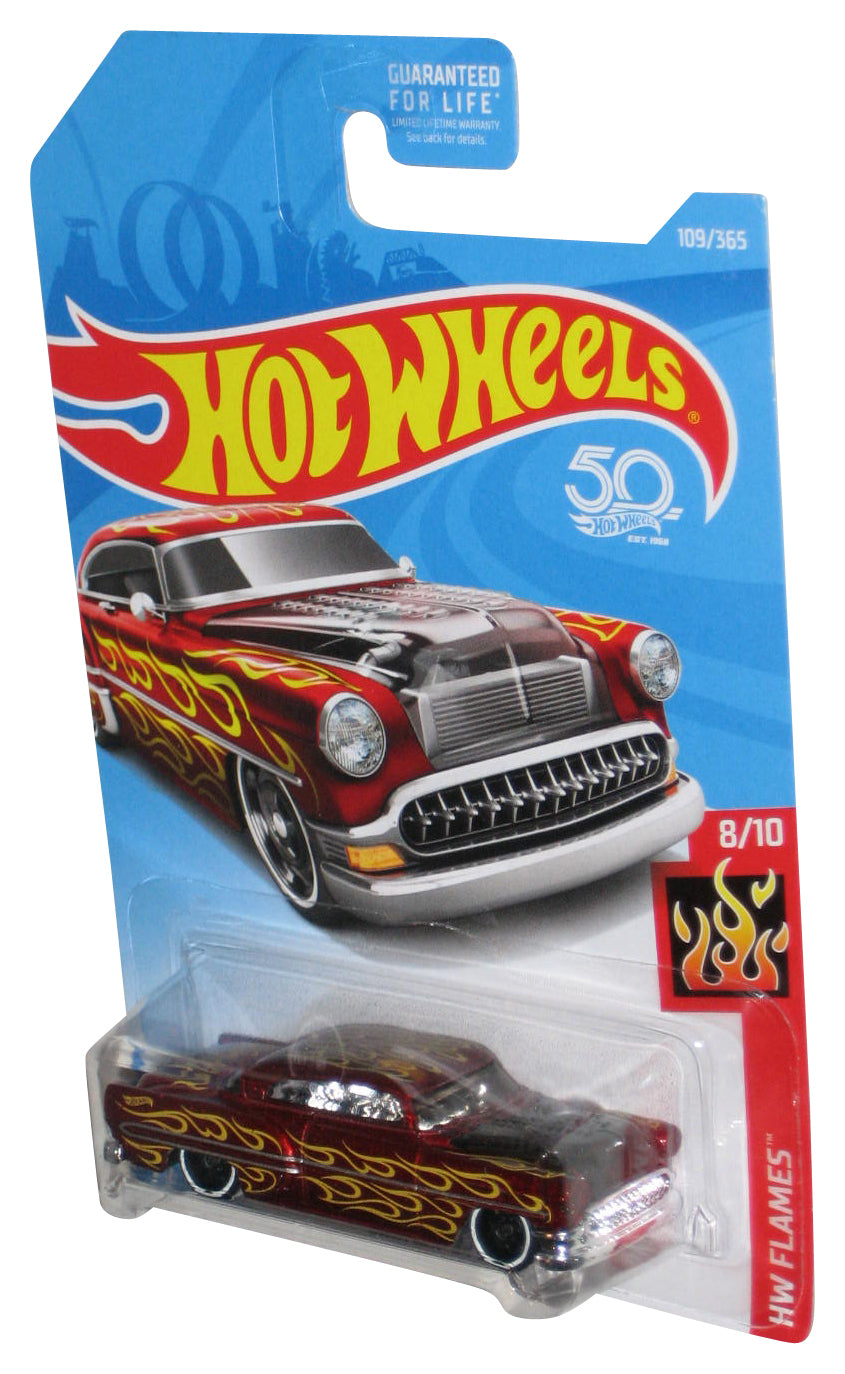Hot Wheels HW Flames 8/10 (2017) Red Custom '53 Chevy Car 109/365