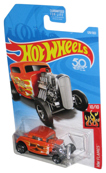 Hot Wheels HW Flames 10/10 (2017) Orange '32 Ford Toy Car 129/365