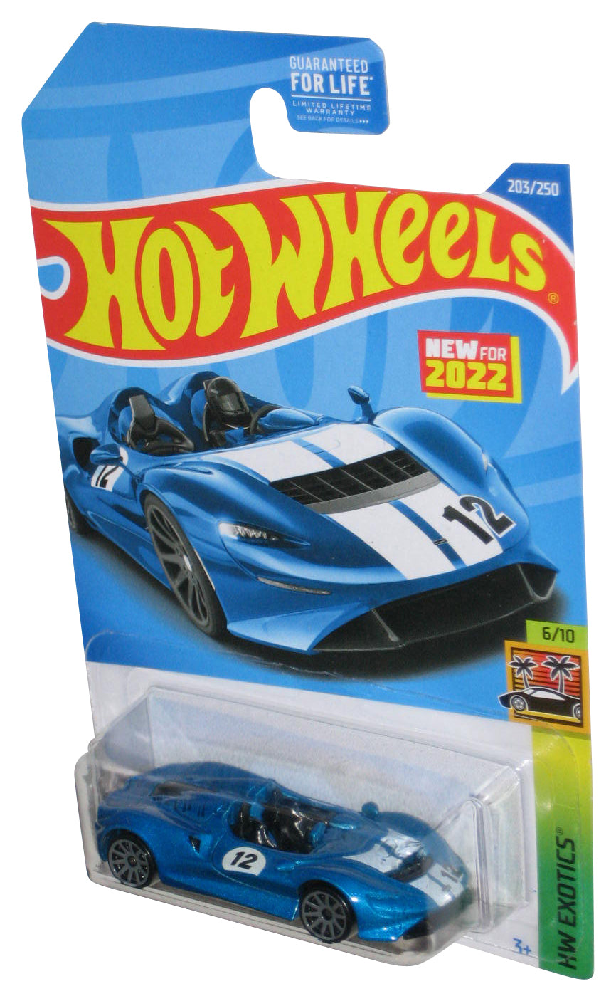 Hot Wheels HW Exotics 6/10 (2022) Blue McLaren Elva Car 203/250