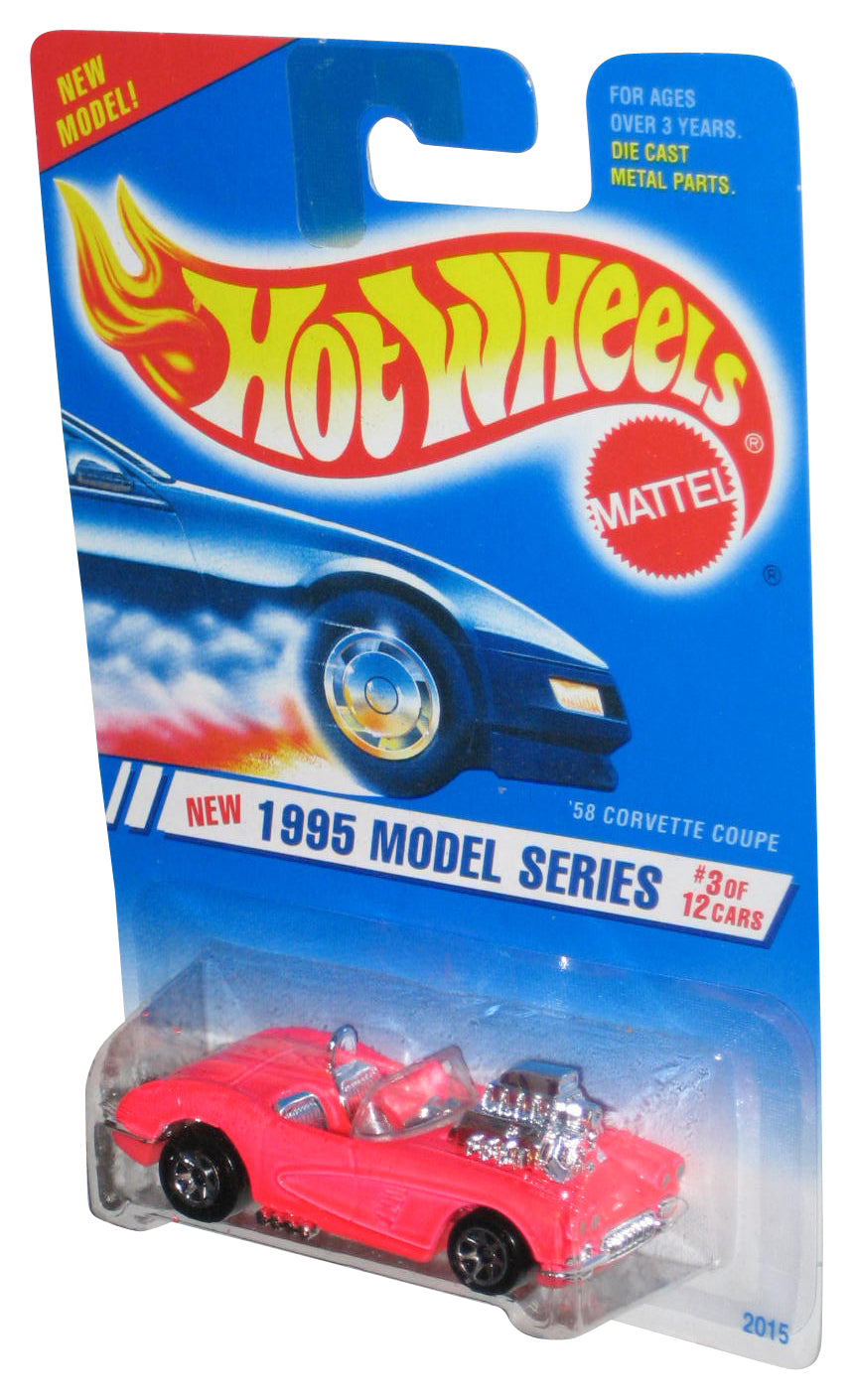 Hot Wheels 1995 Model Series 3/12 Pink '58 Corvette Coupe Toy Car #341