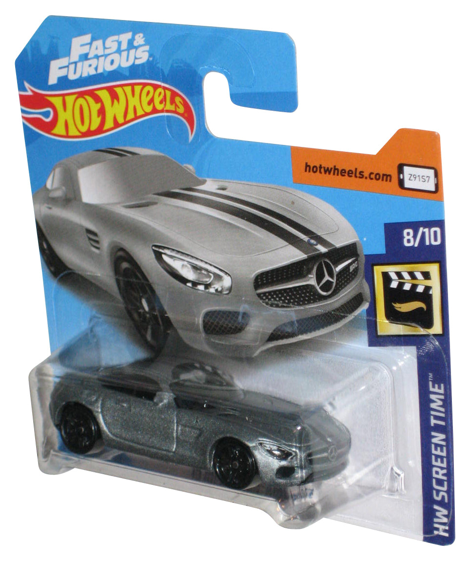 Hot Wheels HW Screen Time 8/10 Fast & Furious Silver '15 Mercedes-AMG GT Car 107/250 - (Short Card)