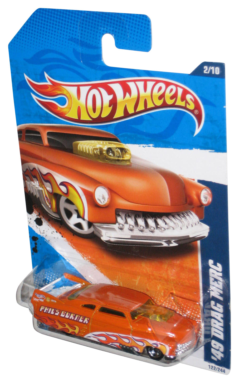 Hot Wheels HW Drag Racers 2/10 '11 Orange '49 Drag Merc Toy Car 122/244