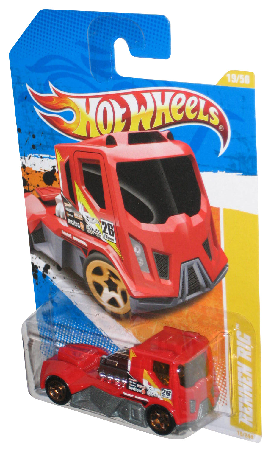 Hot Wheels 2011 New Models 19/50 (2010) Red Rennen Rig Truck Toy 19/244