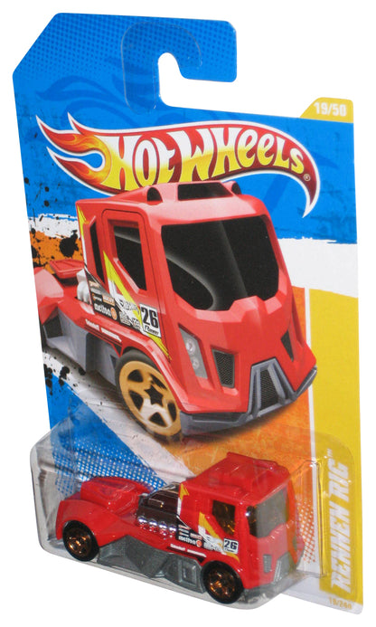 Hot Wheels 2011 New Models 19/50 (2010) Red Rennen Rig Truck Toy 19/244