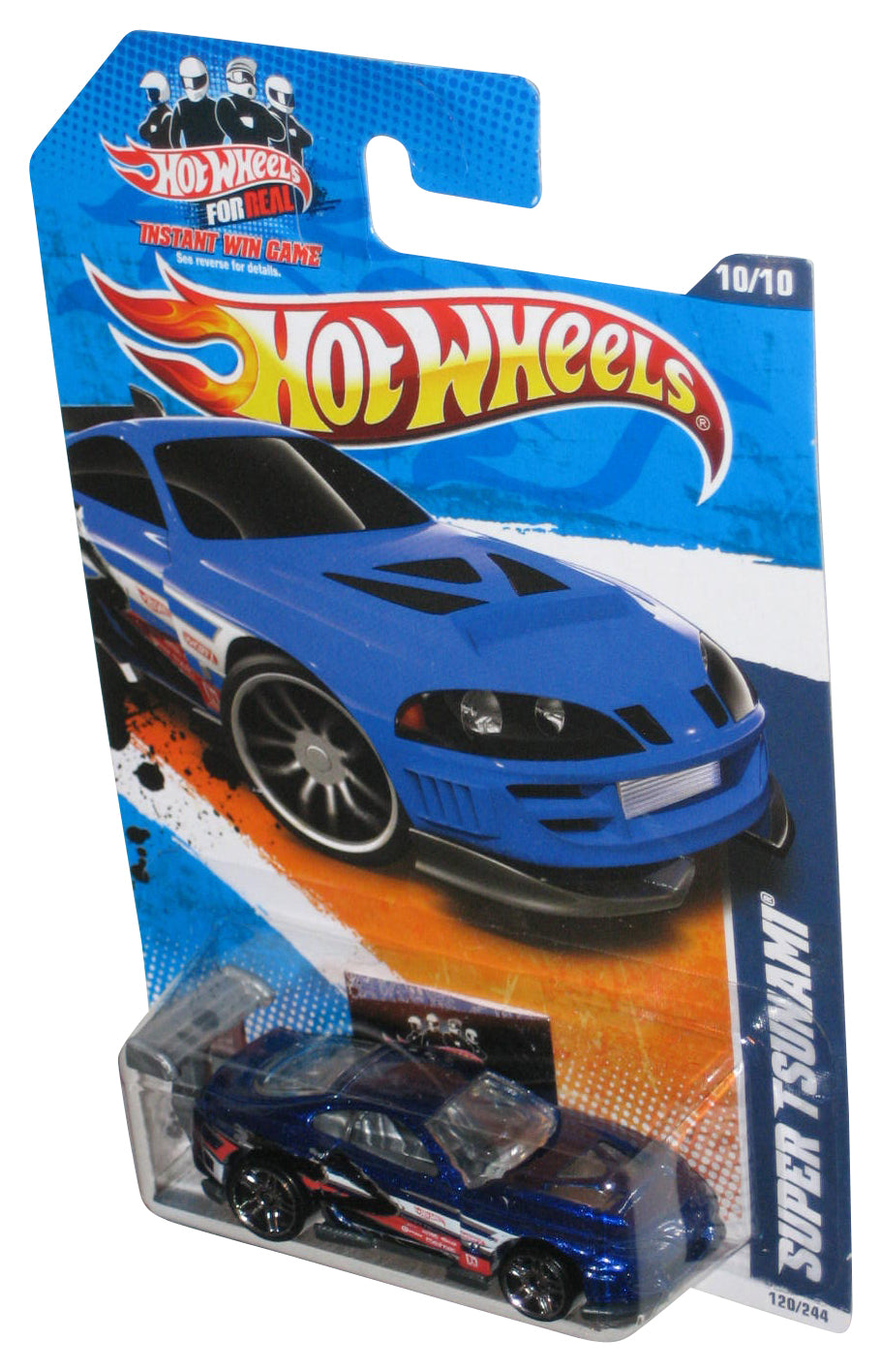 Hot Wheels Nightburnerz 10/10 (2010) Blue Super Tsunami Car 120/244