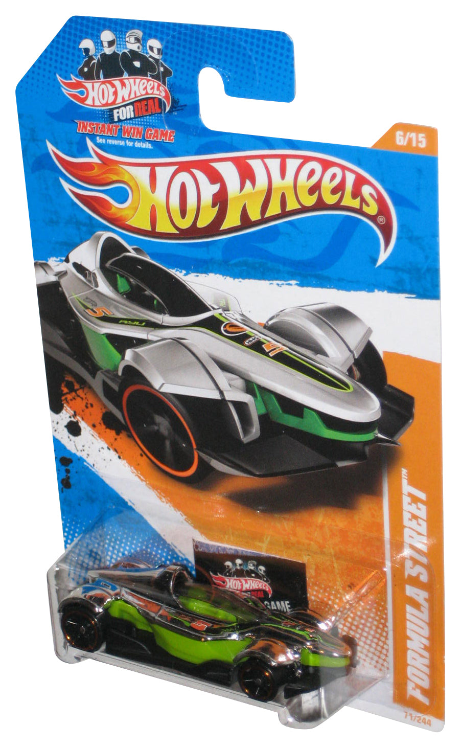 Hot Wheels Track Stars Formula Street 6/15 (2010) Silver Toy Car 71/244