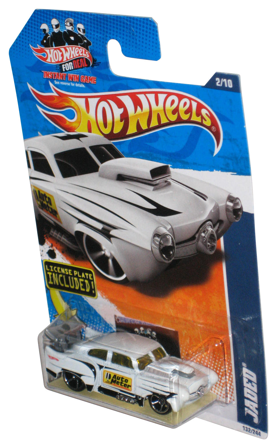 Hot Wheels HW Performance 2/10 (2010) White Jaded Toy Car 132/244 w/ License Plate
