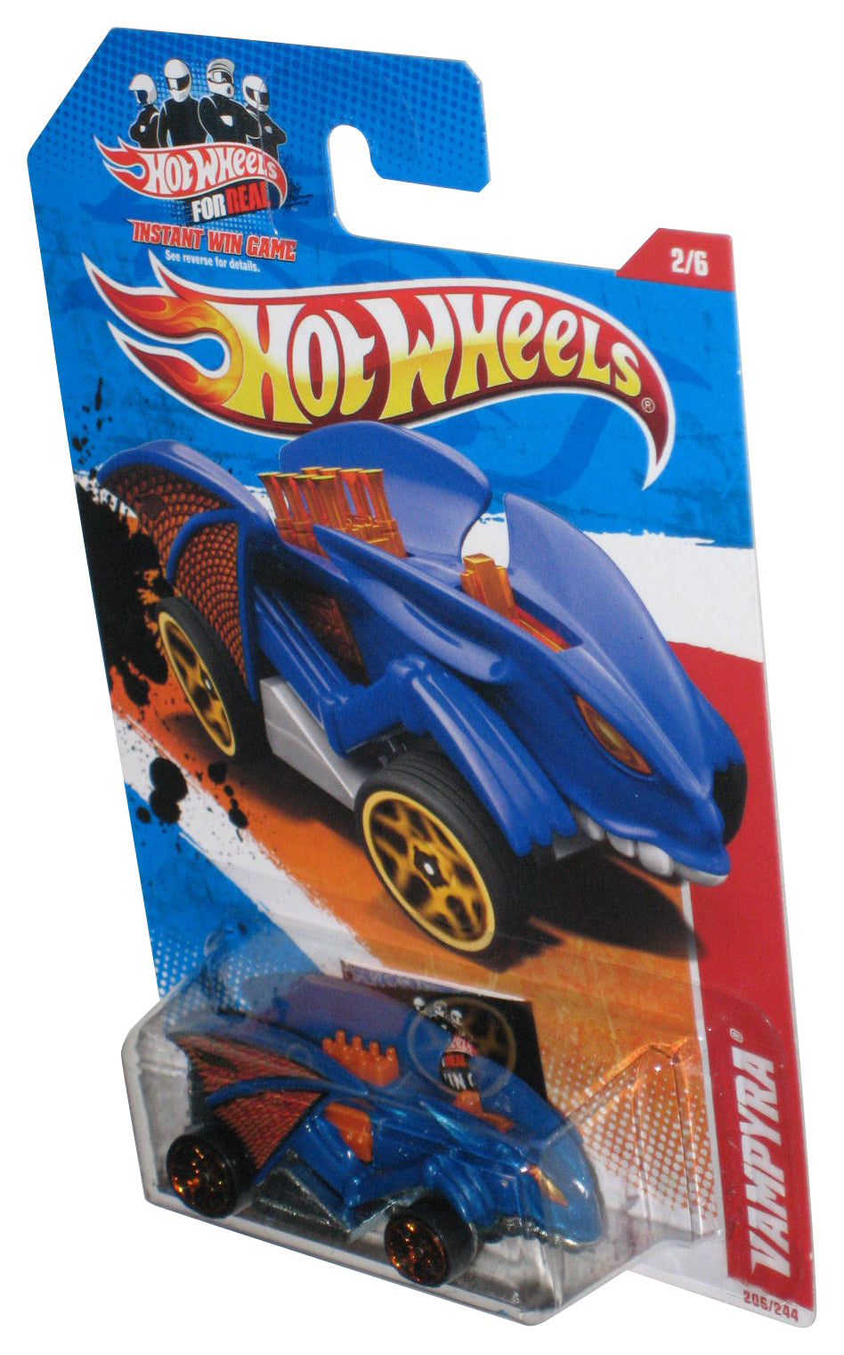 Hot Wheels Thrill Racers Cave '11 2/6 Blue Vampyra Toy Car 206/244