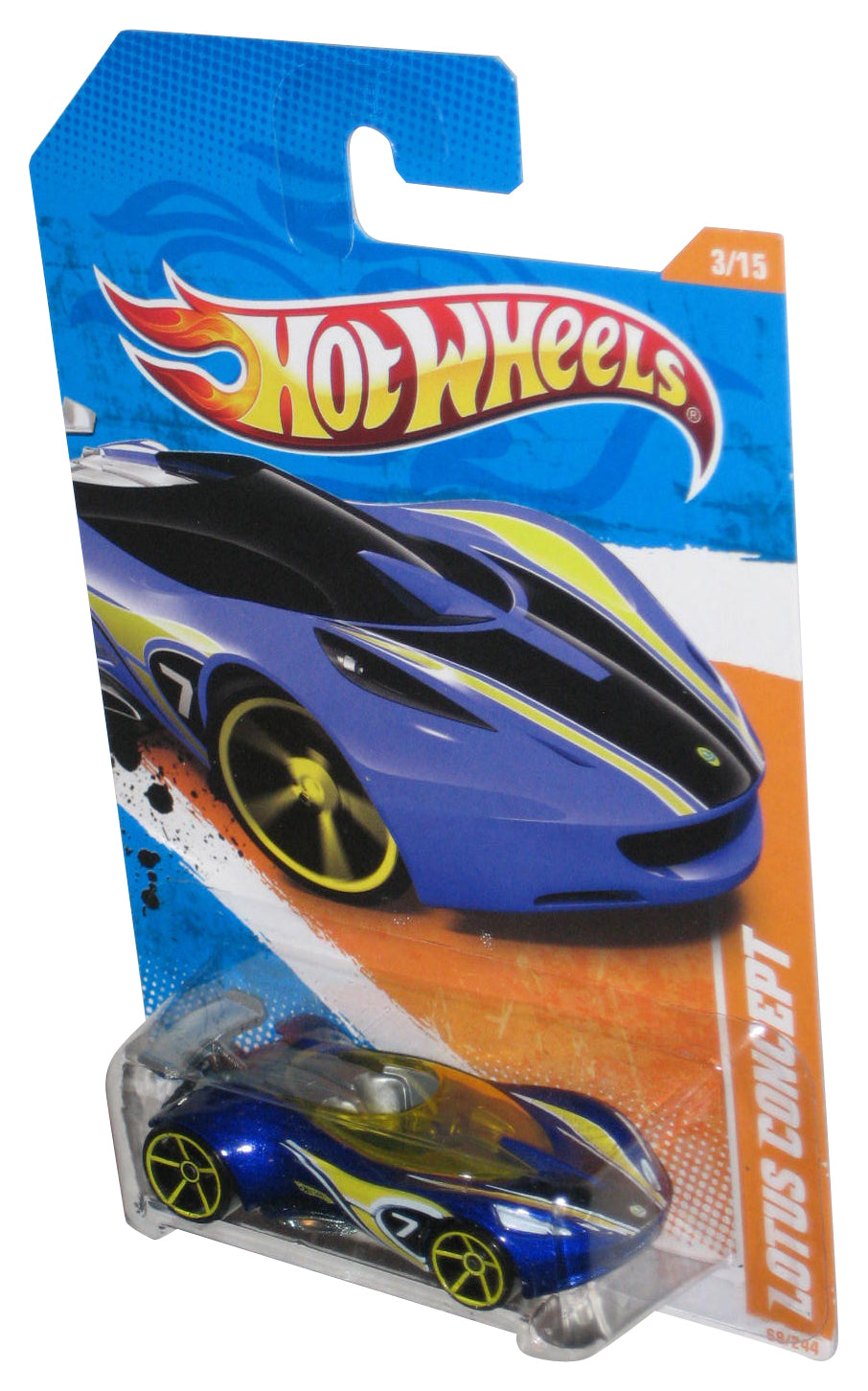 Hot Wheels Track Stars 3/15 (2010) Purple Lotus Concept Car 68/244