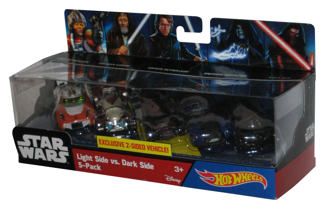 Hot Wheels Star Wars (2015) Mattel Die-Cast Toy Car 5-Pack w/ Exclusive 2-Sided Vehicle - (Plastic Small Dents)