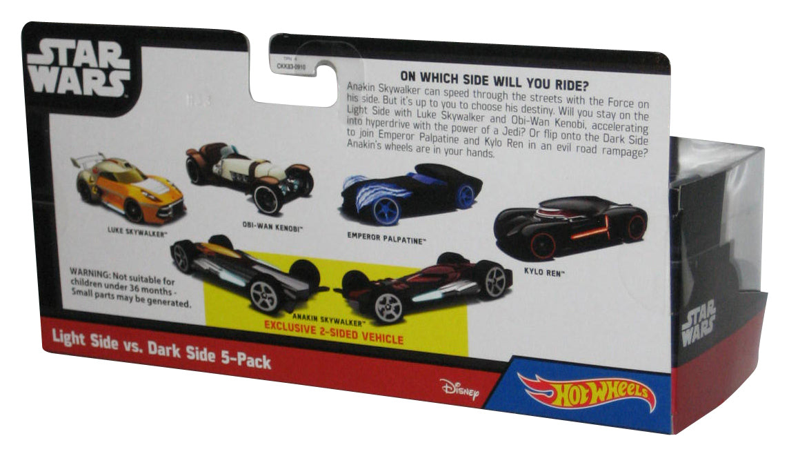 Hot Wheels Star Wars (2015) Mattel Die-Cast Toy Car 5-Pack w/ Exclusive 2-Sided Vehicle - (Plastic Small Dents)