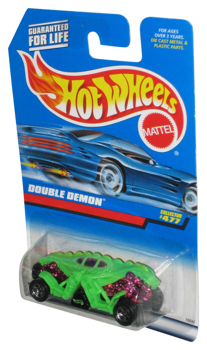 Hot Wheels Double Demon (1997) Mattel Green Collector Toy Car #477