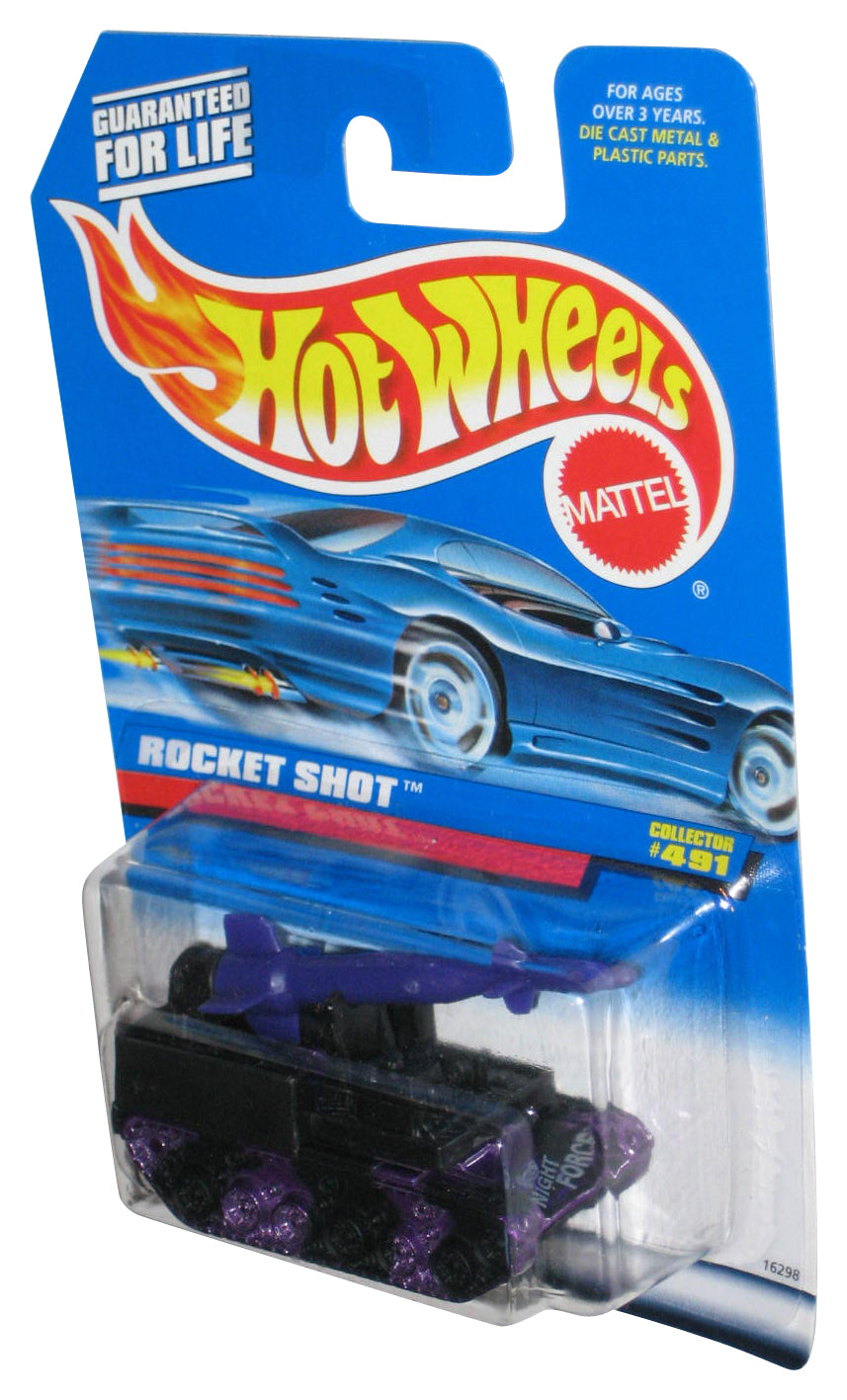 Hot Wheels Rocket Shot (1997) Mattel Black & Purple Collector Toy Tank #491