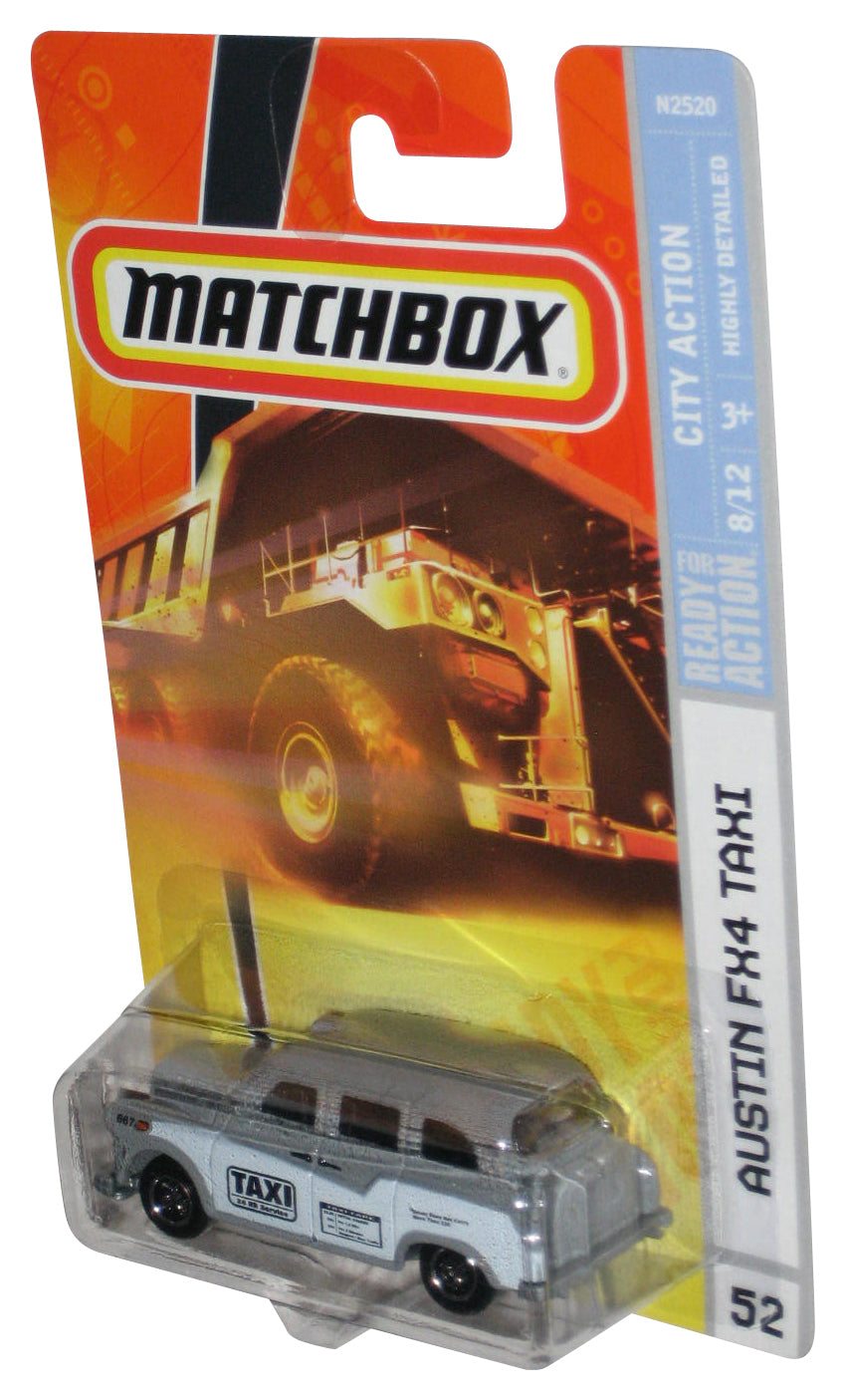 Matchbox City Action (2007) Mattel Austin FX4 Taxi Gray Car #52