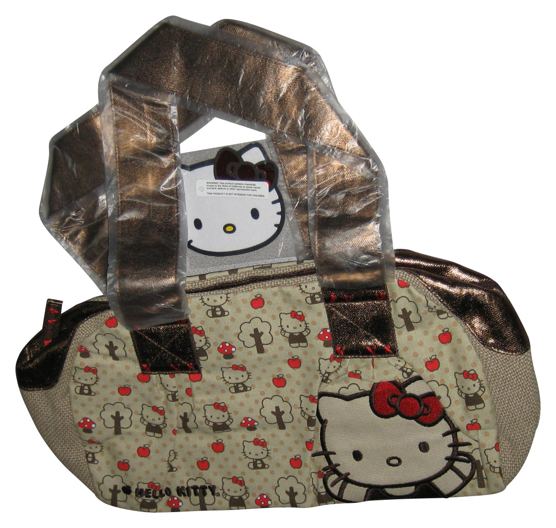 Hello Kitty Loungefly (2009) Sanrio Beige Tan Apple Licensed Bag