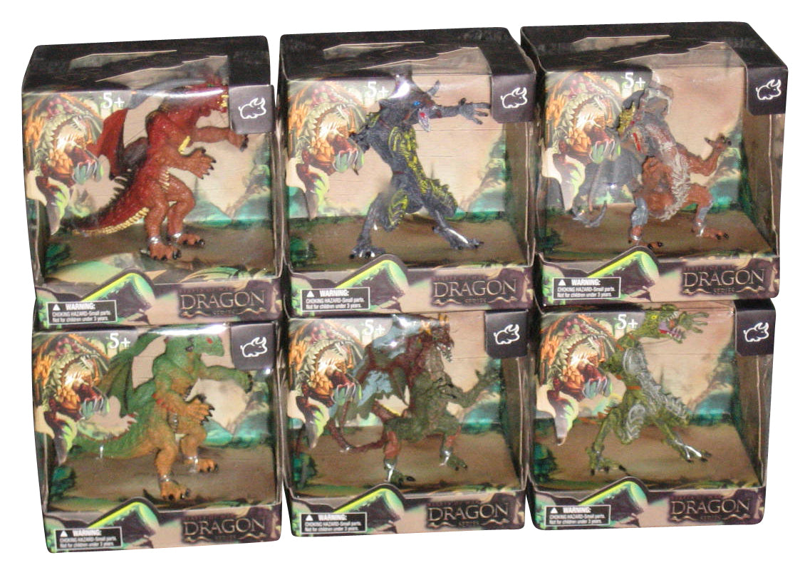 Beasts of War Dragon Series Bullsitoy 4-Inch Figure Set - (Lot of 6 Figures)