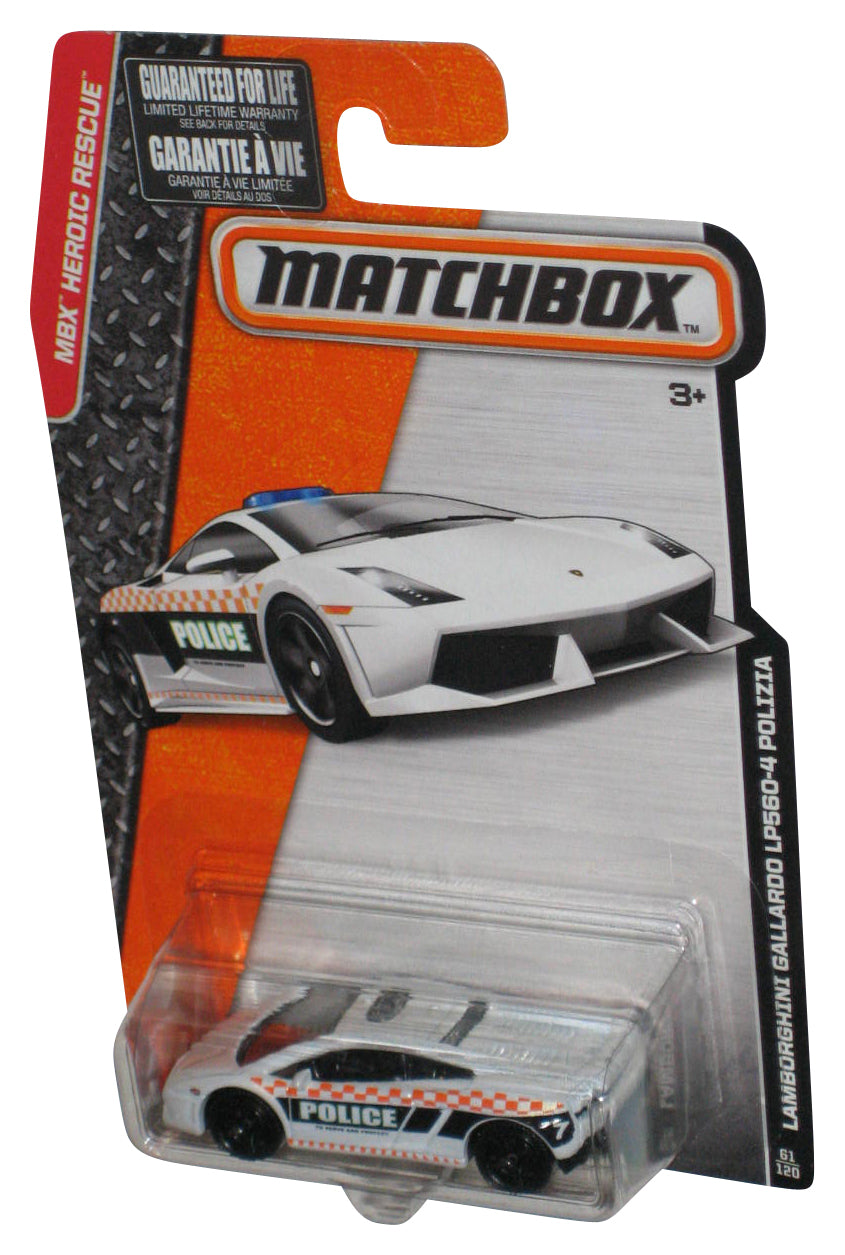 Matchbox MBX Heroic Rescue Lamborghini Gallardo LP560-4 Polizia White Police Car 61/120