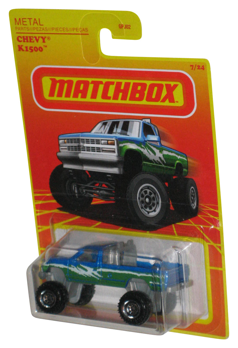 Matchbox Chevy K1500 (2020) Green & Blue Metal Toy Truck 7/24