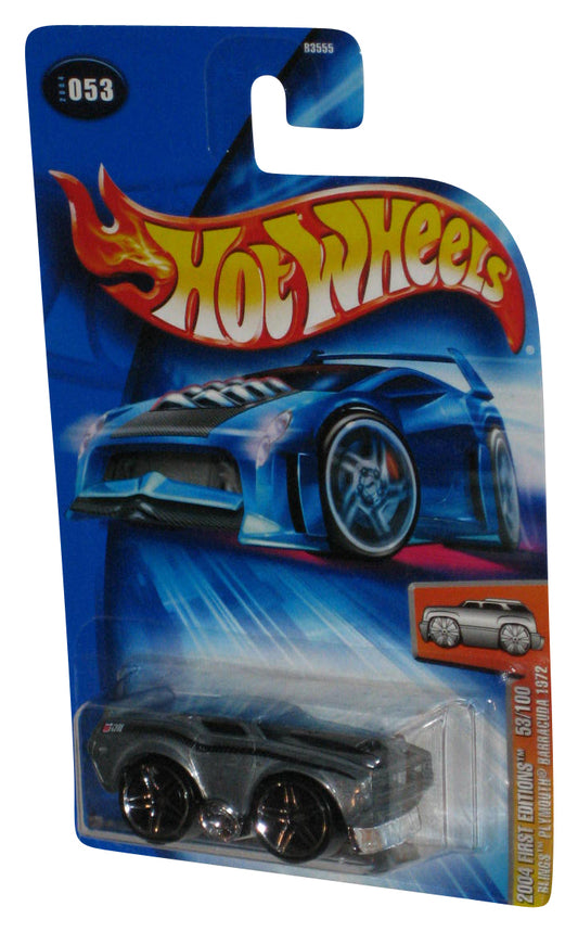 Hot Wheels 2004 First Editions 53/100 Blings Silver Plymouth Barracuda 1972 Car #053