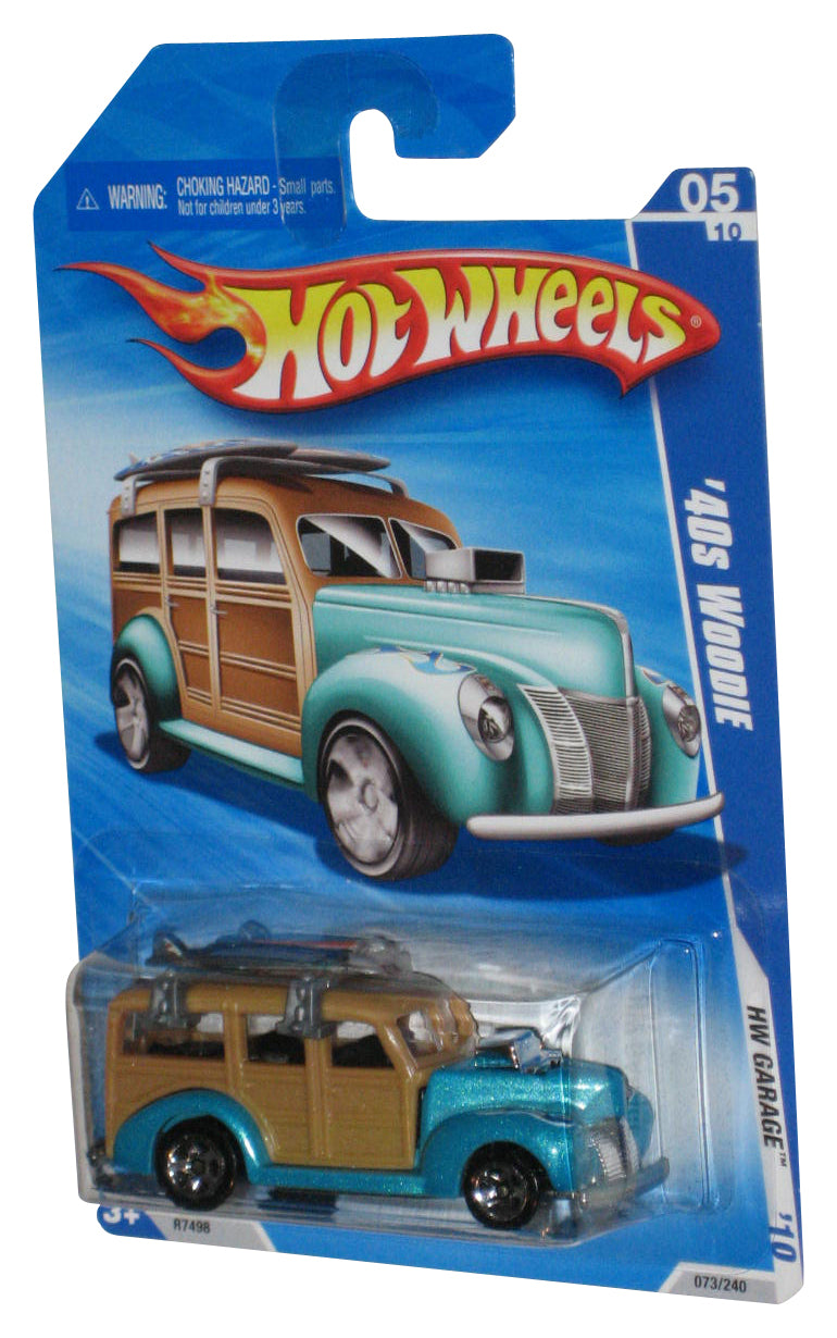 Hot Wheels HW Garage '10 05/10 (2009) Blue & Tan '40s Woodie Car 073/240