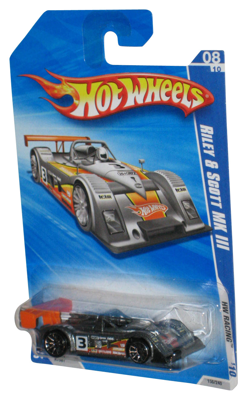 Hot Wheels HW Racing '10 08/10 Silver Riley & Scott MK III Toy Car 156/240
