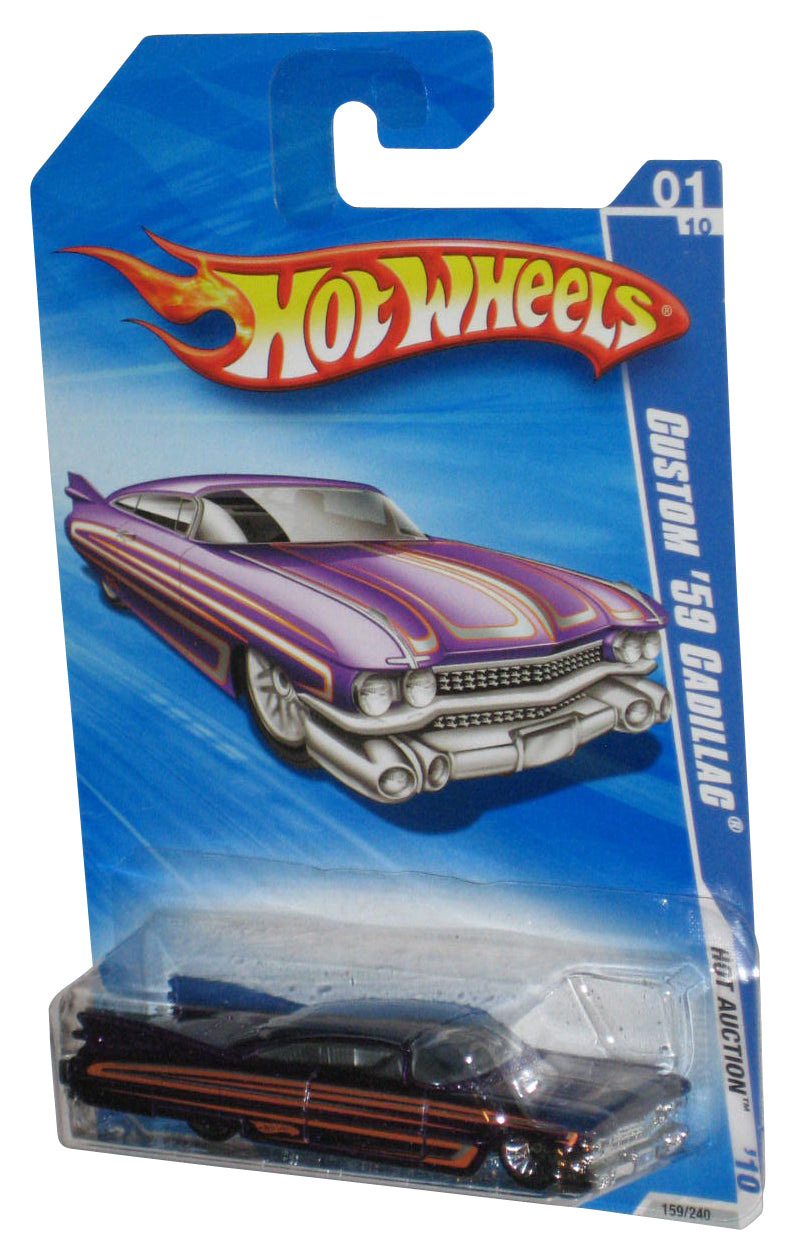 Hot Wheels Auction '10 01/10 Purple Custom '59 Cadillac Car 159/240