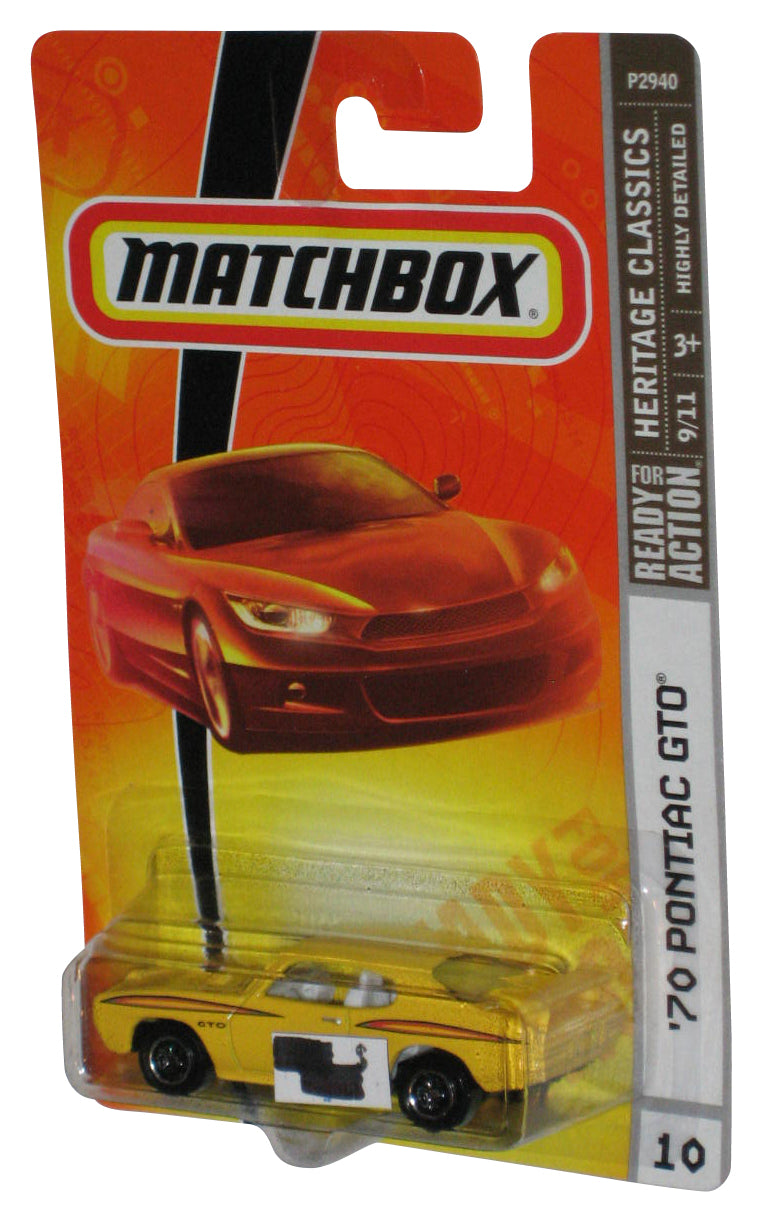 Matchbox Heritage Classics 9/11 (2008) '70 Pontiac GTO Yellow Car #10