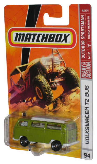 Matchbox Outdoor Sportsman 6/12 Green Volkswagen T2 Bus Toy #94