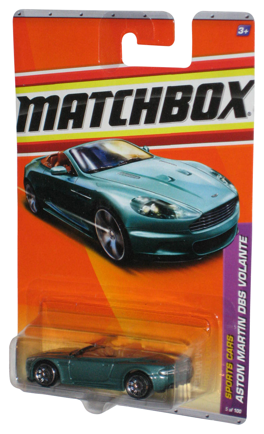 Matchbox Sports Cars (2010) Blue Aston Martin DBS Volante Car 5/100
